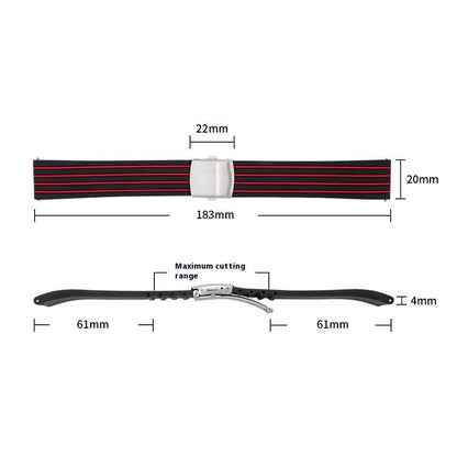 Ear Two-tone Striped Silicone Strap