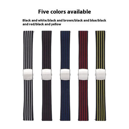 Ear Two-tone Striped Silicone Strap